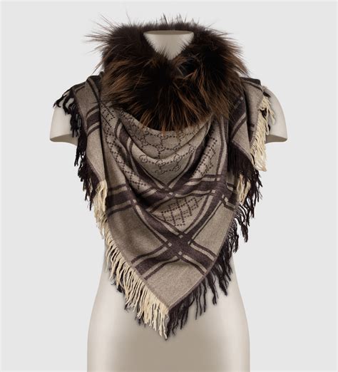 gucci fur shawl|gucci shawl for women.